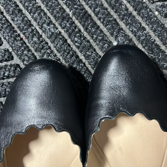Chloe scallop flats black women’s 39 - Picture 4 of 4